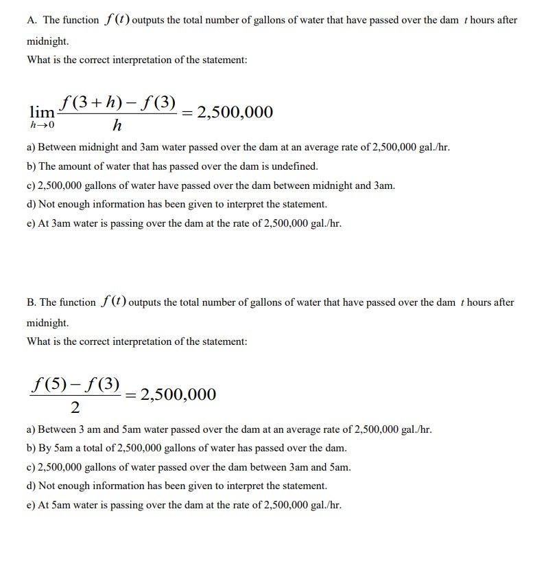 Need help, please! A. The function f ( ) outputs the total