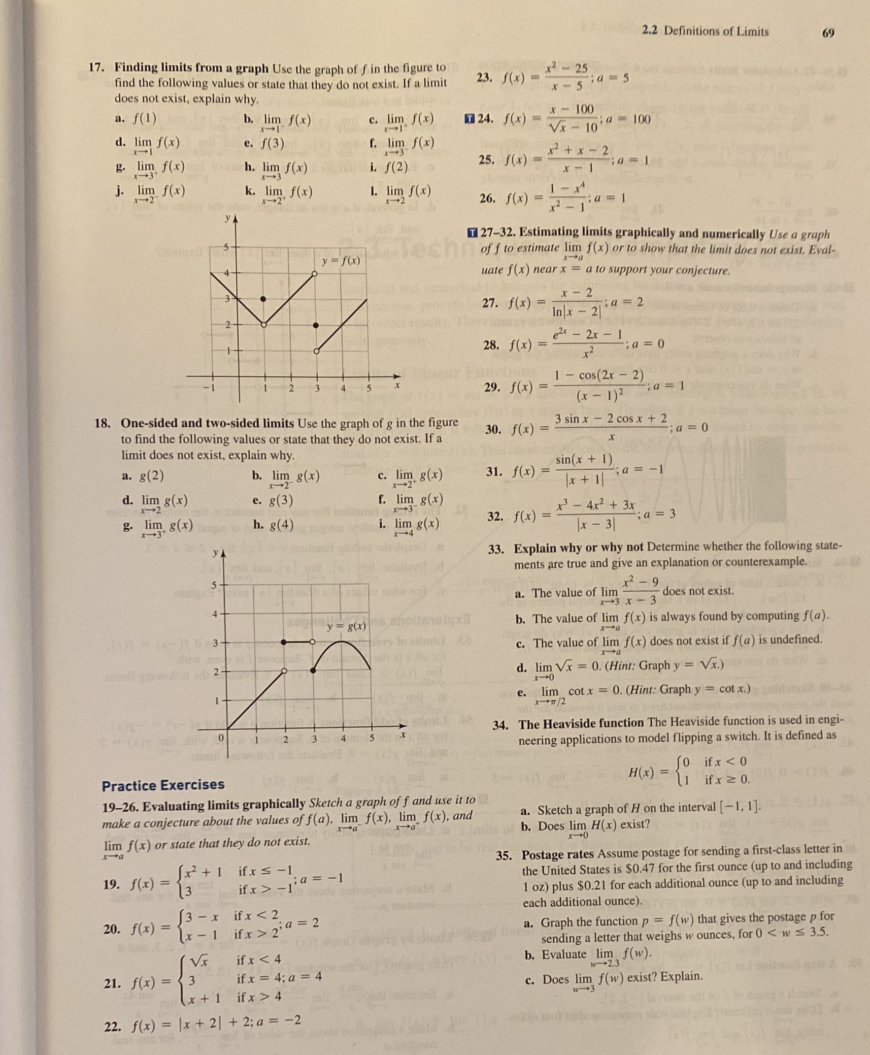 17 thru 25 (odd problems only) 2.2 Definitions of Limits 69 17.