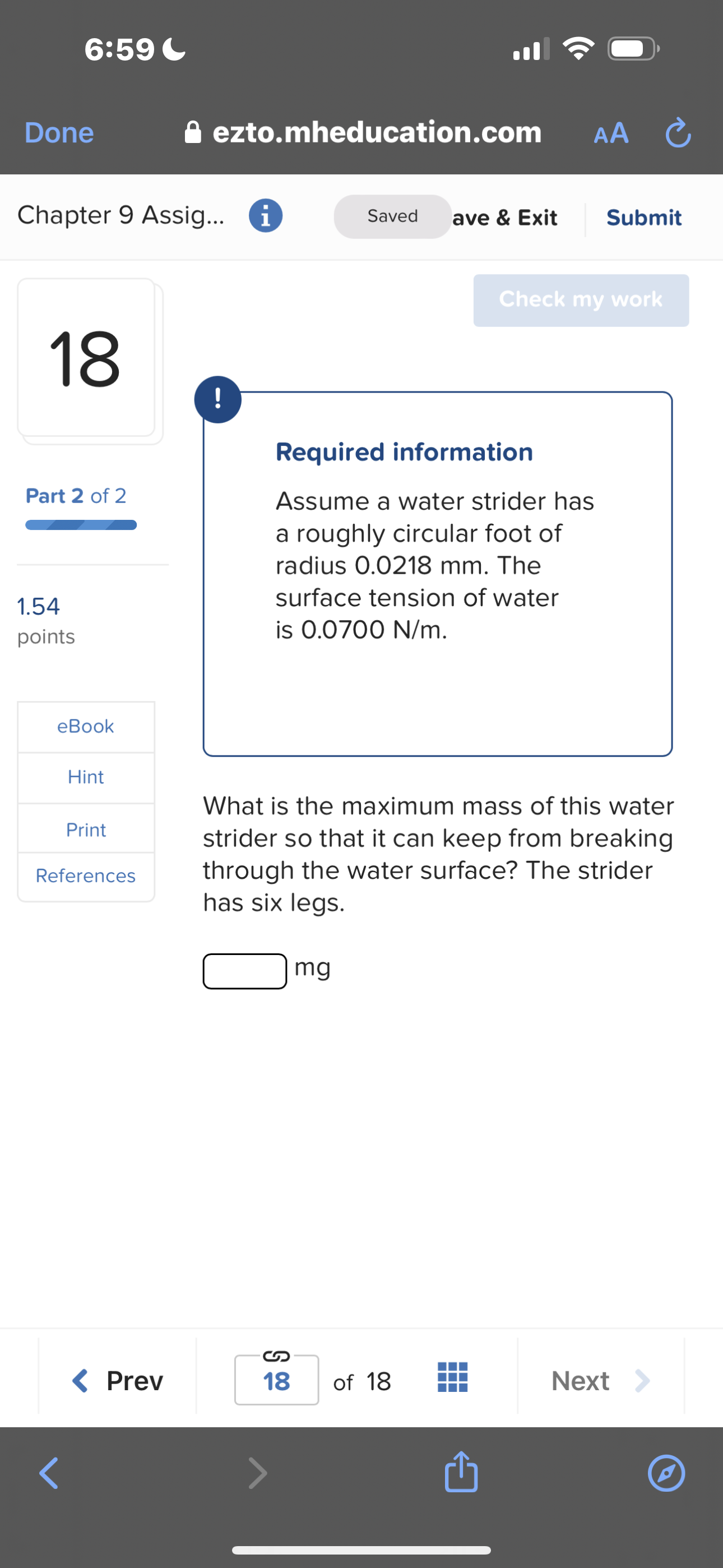 a patient at the rate of 2.80 X 106 1.38 m3/s. If