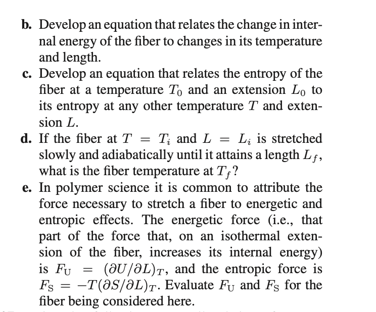  b. Develop an equation that relates the change in inter- nal