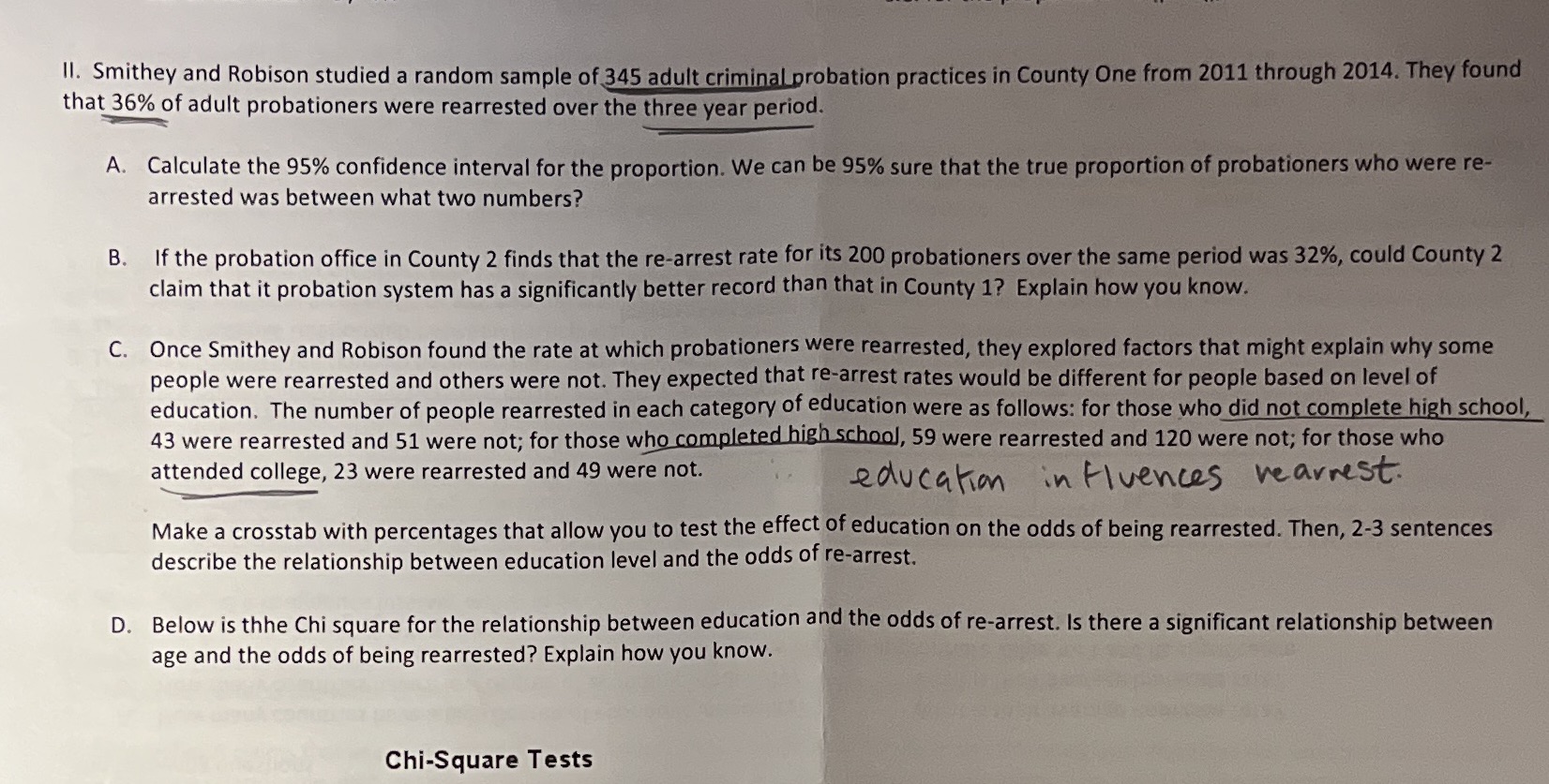 I only need help with A, B and C Il. Smithey and