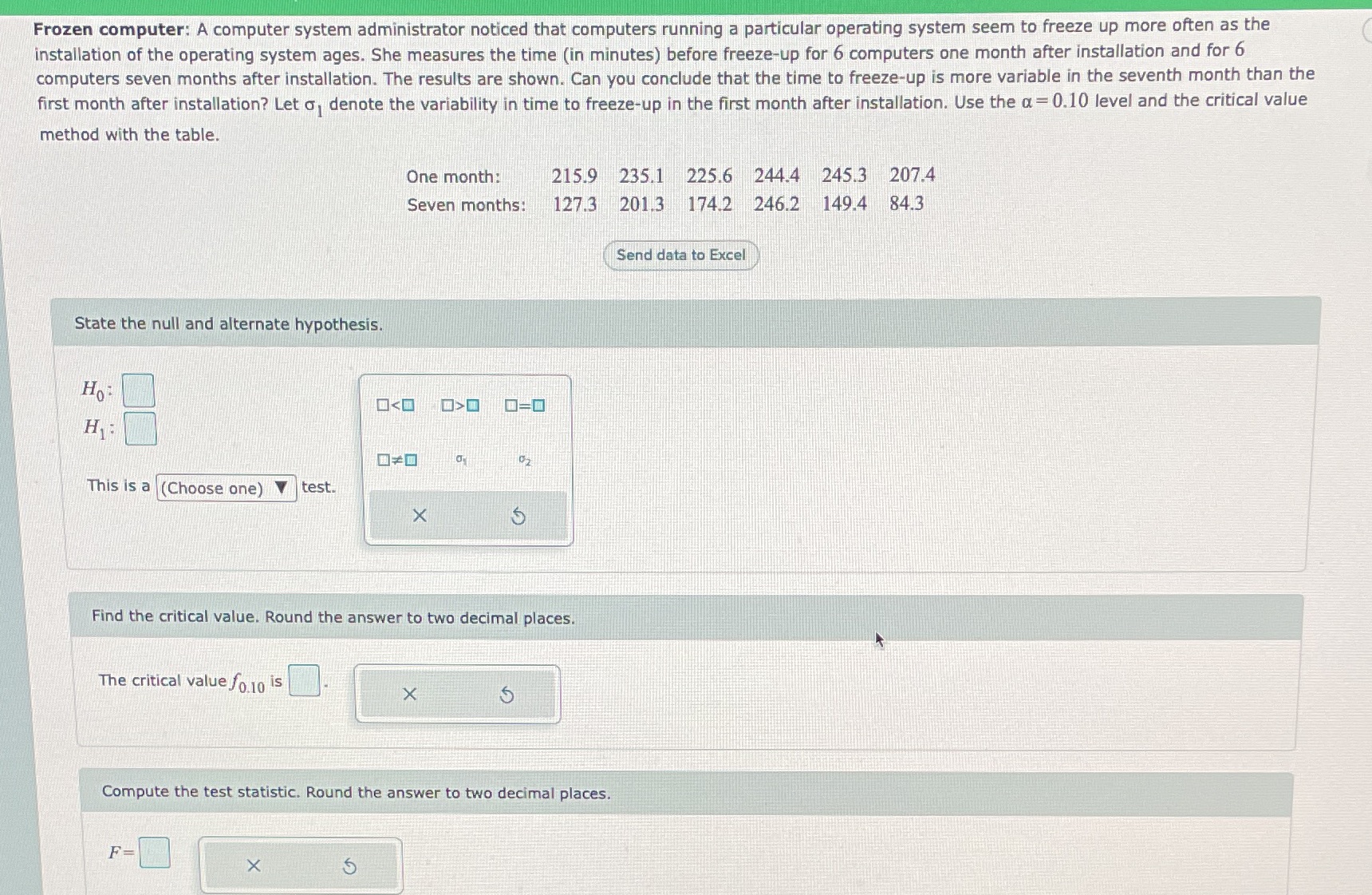 Also need if we reject or do not reject the null hypothesis