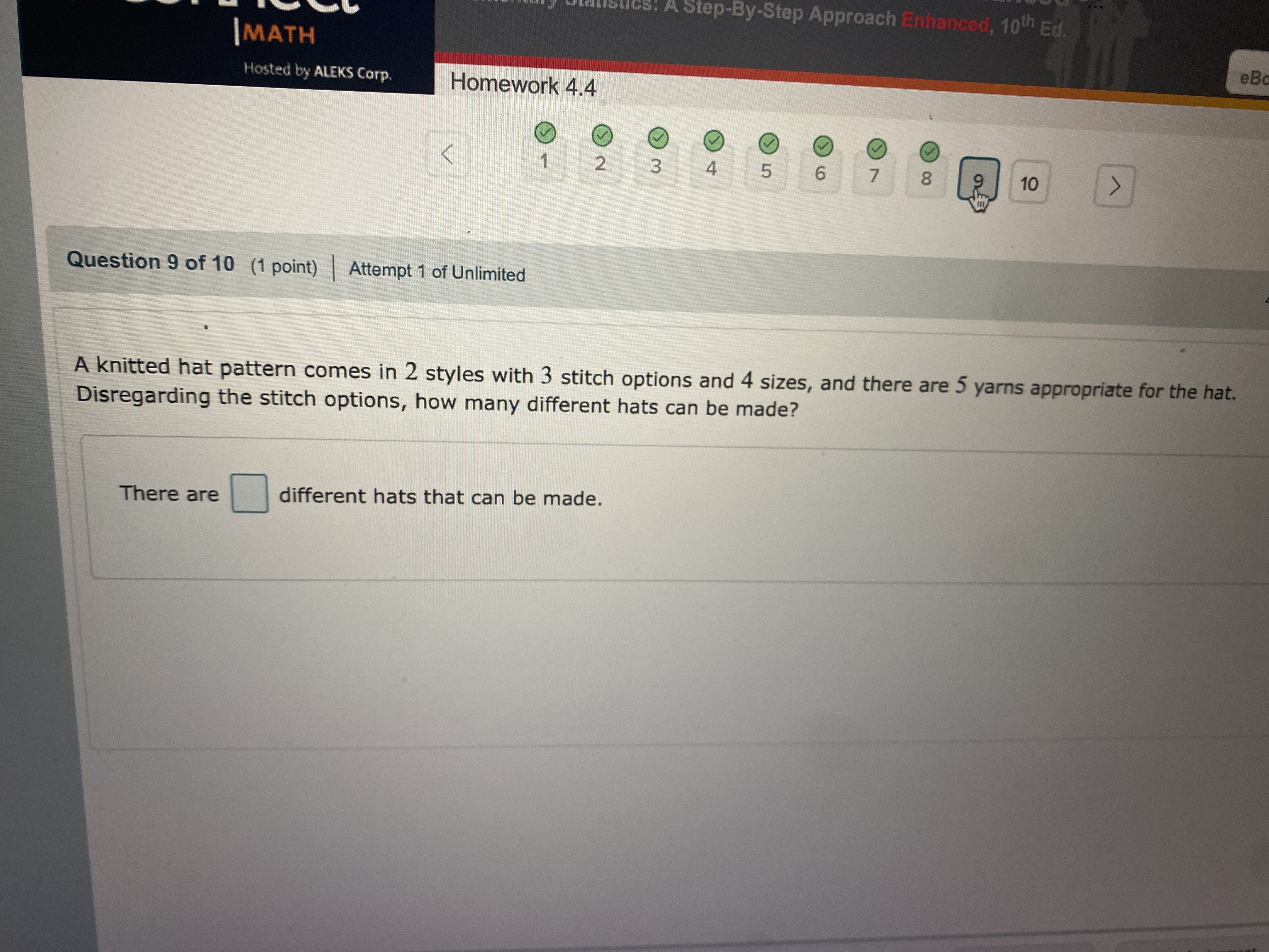 A Step-By-Step Approach Enhanced, 10th Ed. |MATH eB Hosted by ALEKS