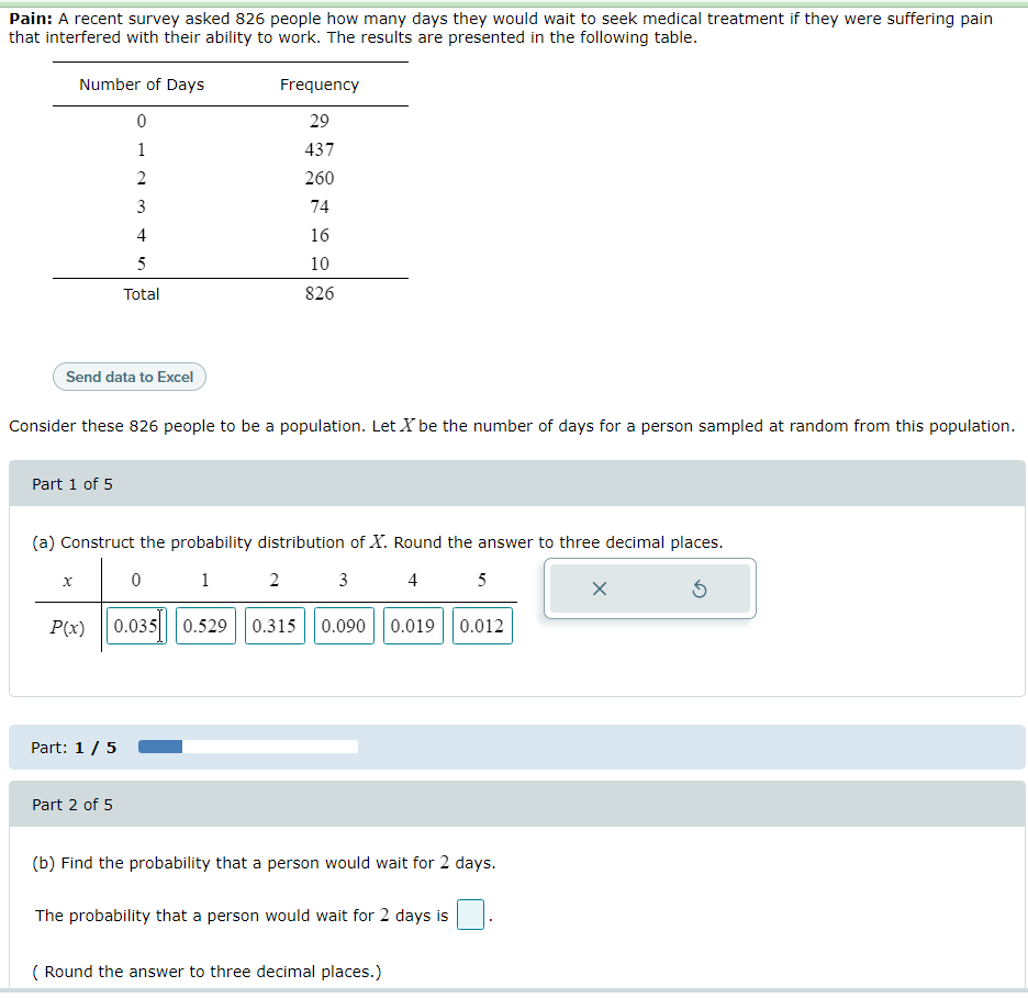 I need help with a few answers please.1.) Part 2-5? Pain: A