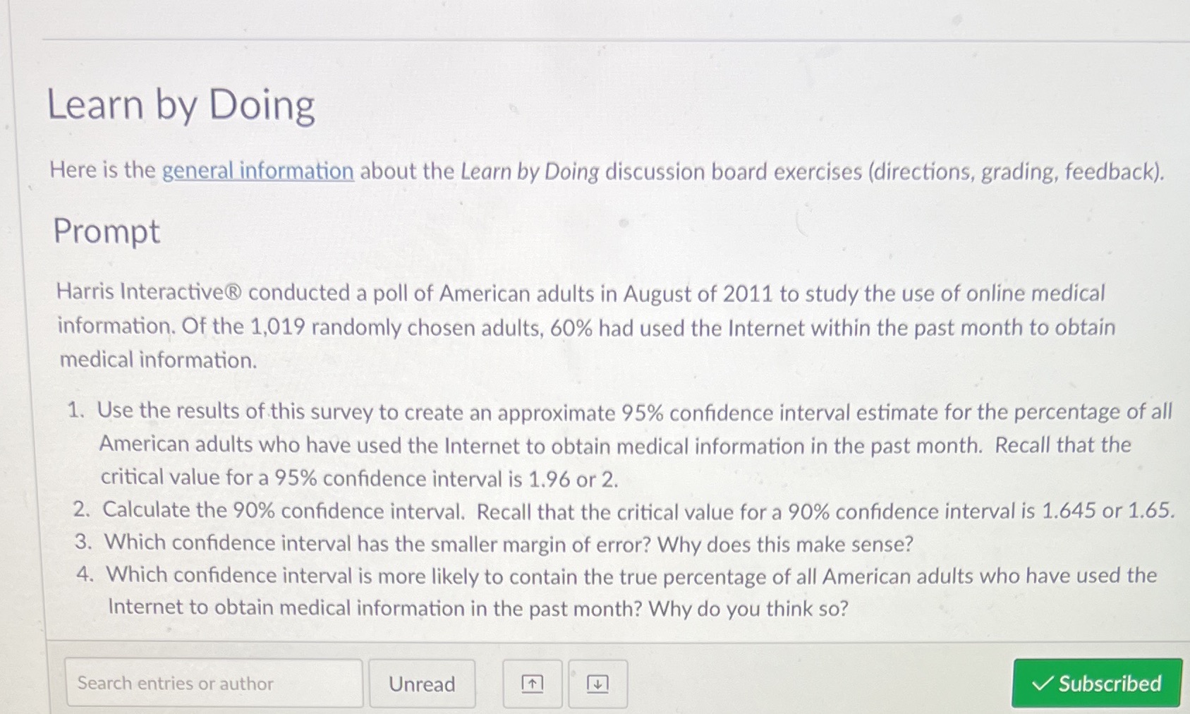 Learn by Doing Here is the general information about the Learn