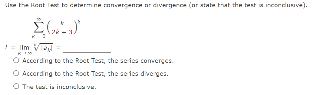 test is inconclusive. n = 1 _ 18" an n! Evaluate the