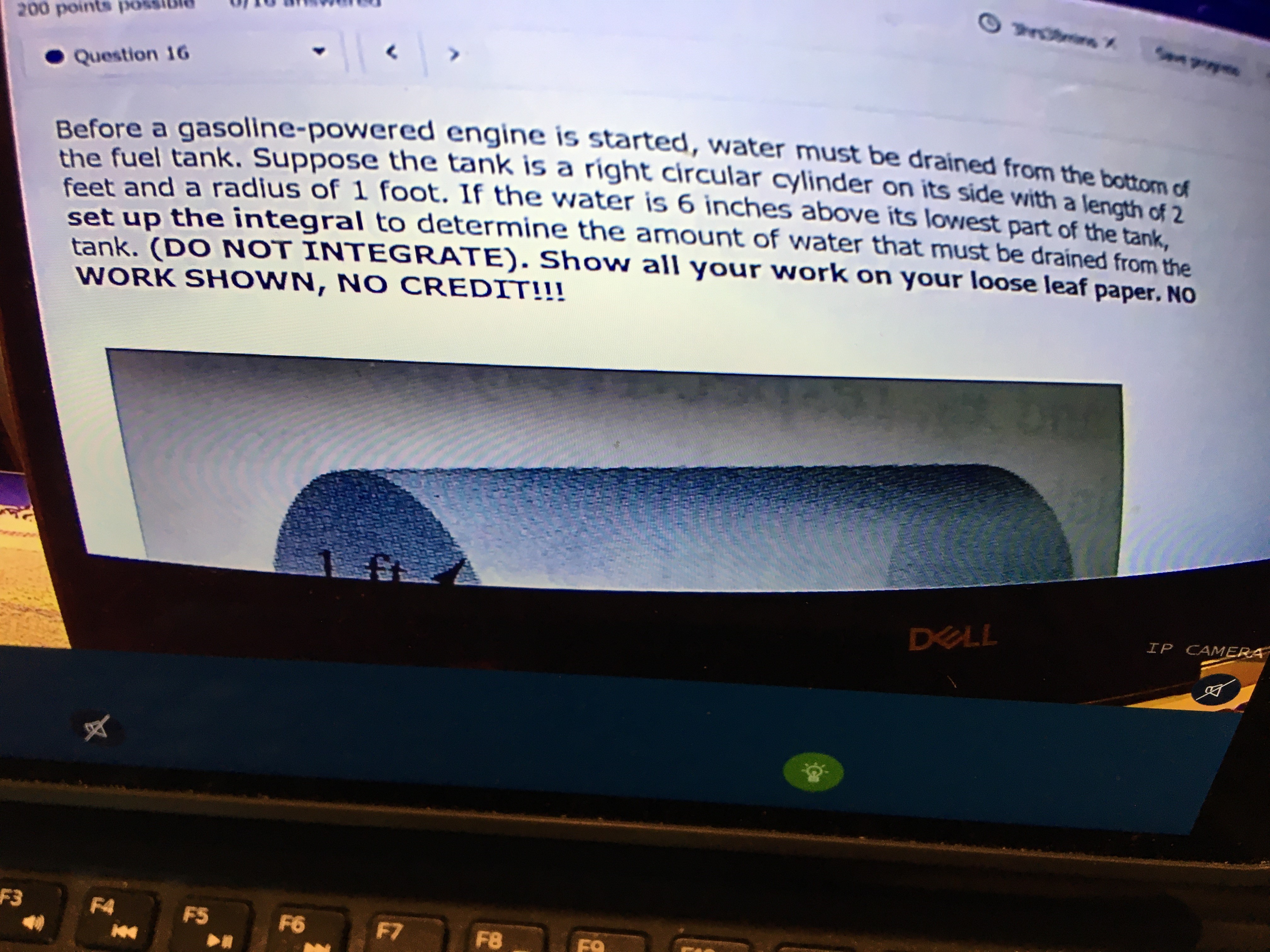 show all work 200 points Question 16 Before a gasoline-powered engine is