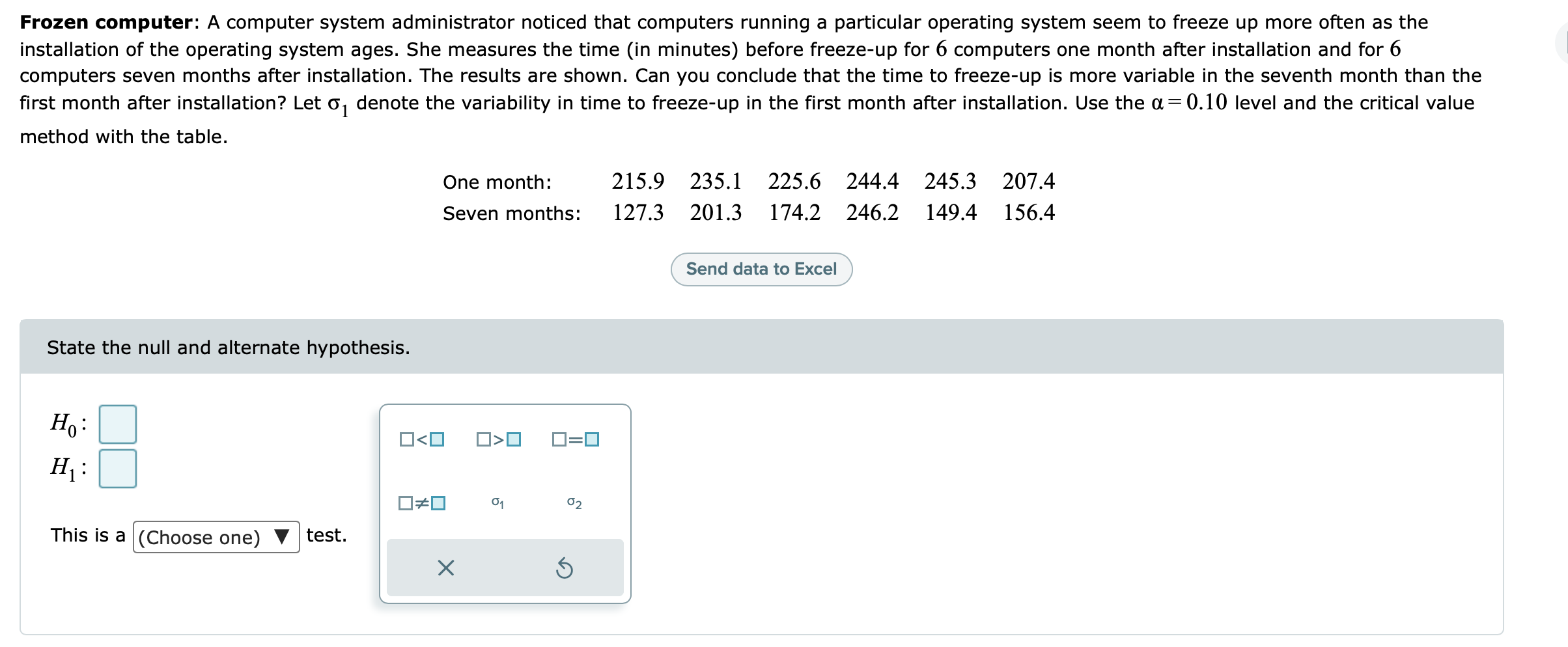  Frozen computer: A computer system administrator noticed that computers running a