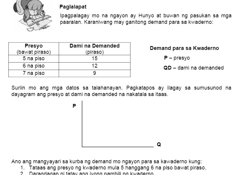 Paglalapat Ipagpalagay mo na ngayon ay Hunyo at buwan ng pasukan sa