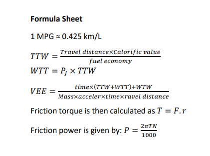 Please answer Q4: 25marks and use the formula sheet if need it