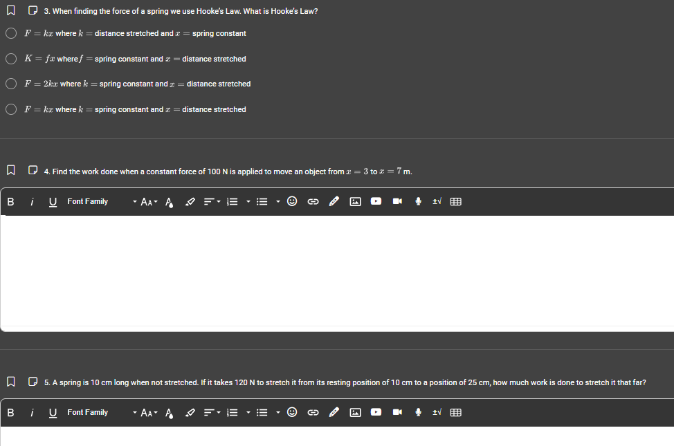 F(x) = N is used to move an object from 10 m