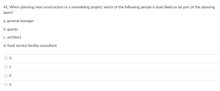  41. 1When planning new construction or a remodeling project. which oi