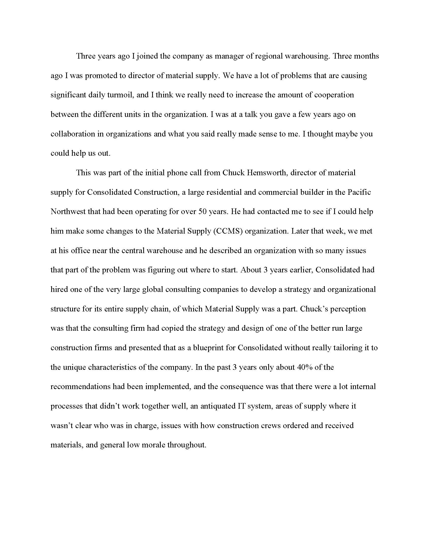 1. Review attachment Chapter 13 - Whole Organization and Multiple Organization Interventions