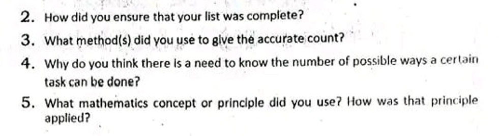 2: Unlock Me!!! Directions: Answer the given problem completely. Suppose you secured