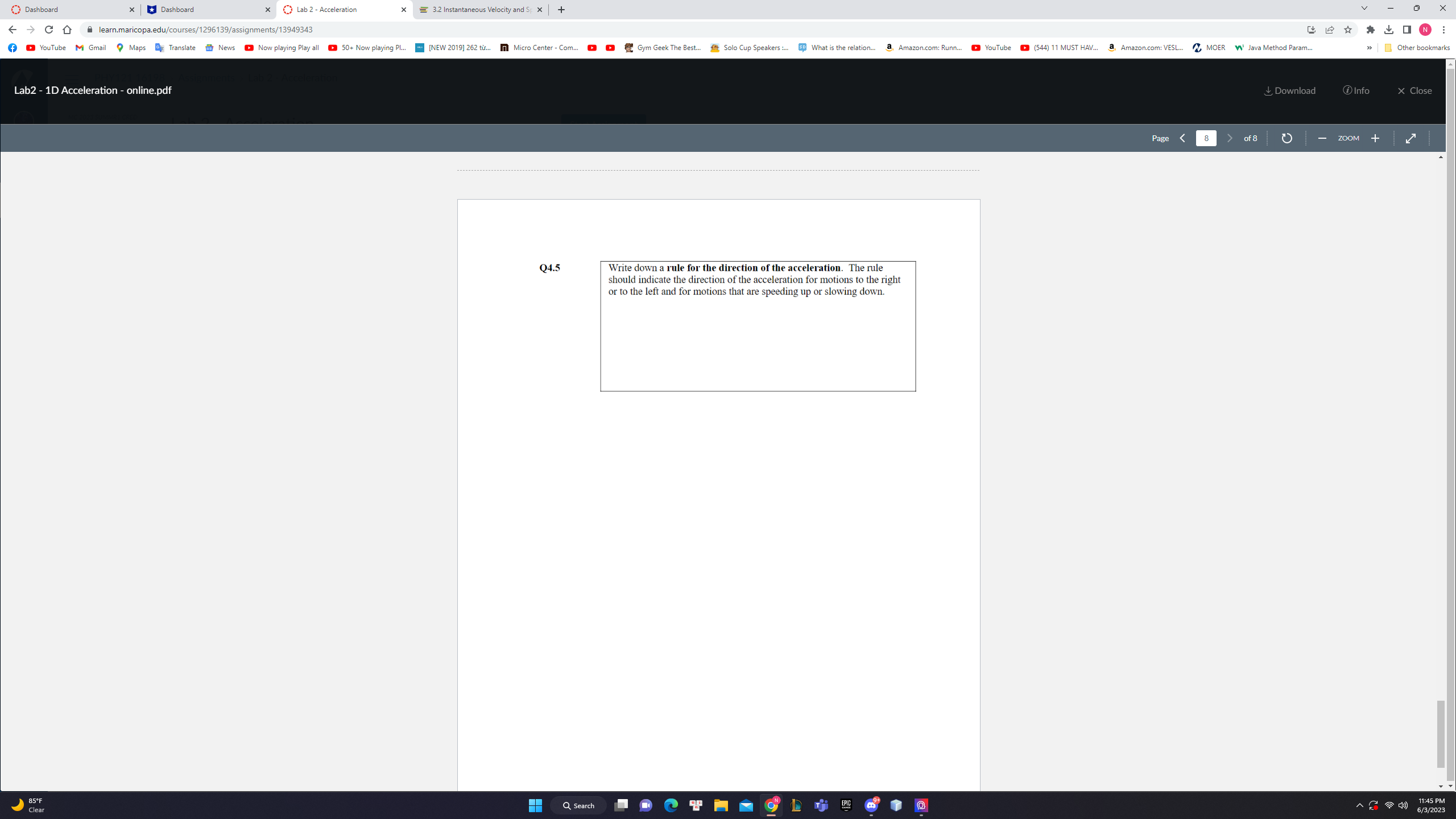 this experiment you will learn what we mean by acceleration in physics.