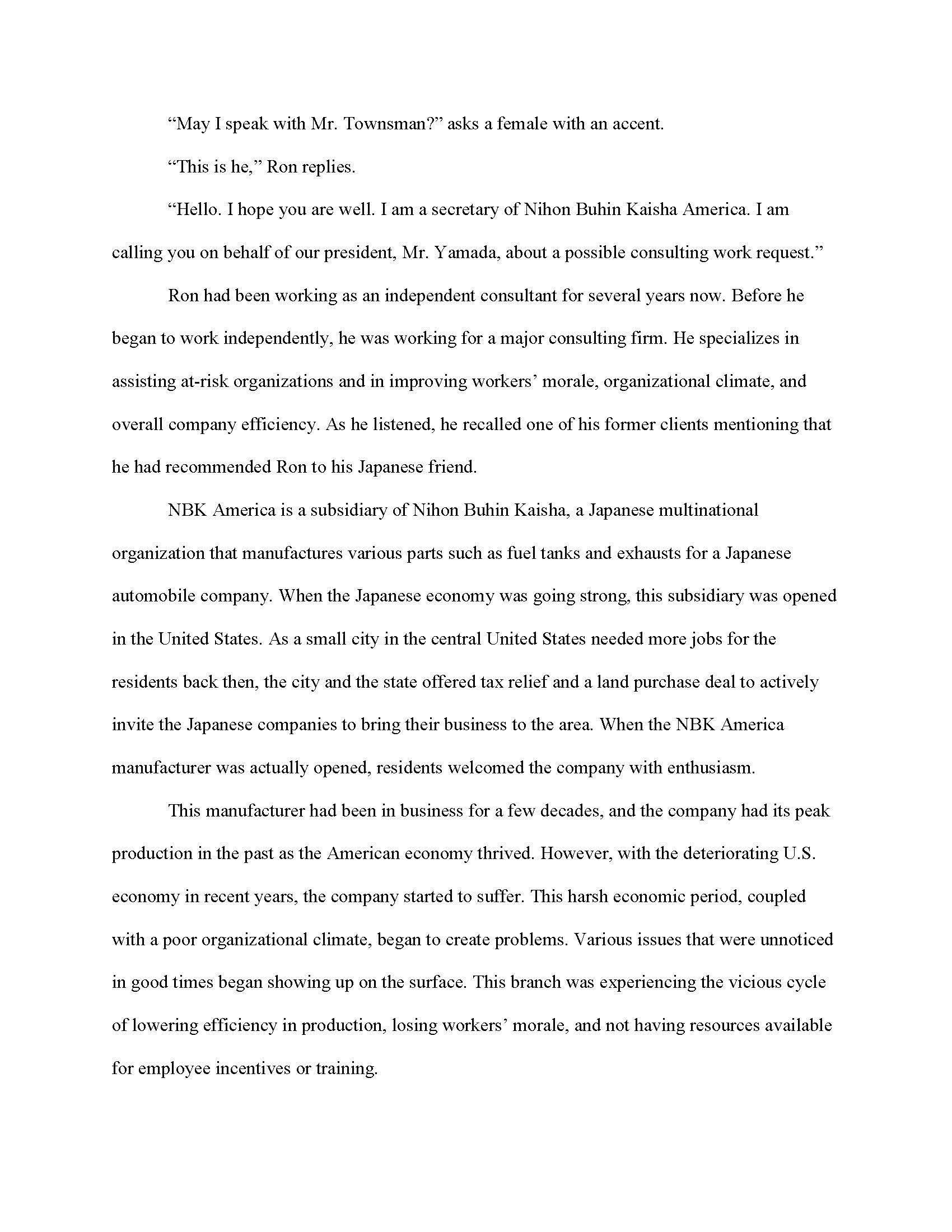 2. Review Chapter 15A - Global Chain of Command: A Japanese Multinational