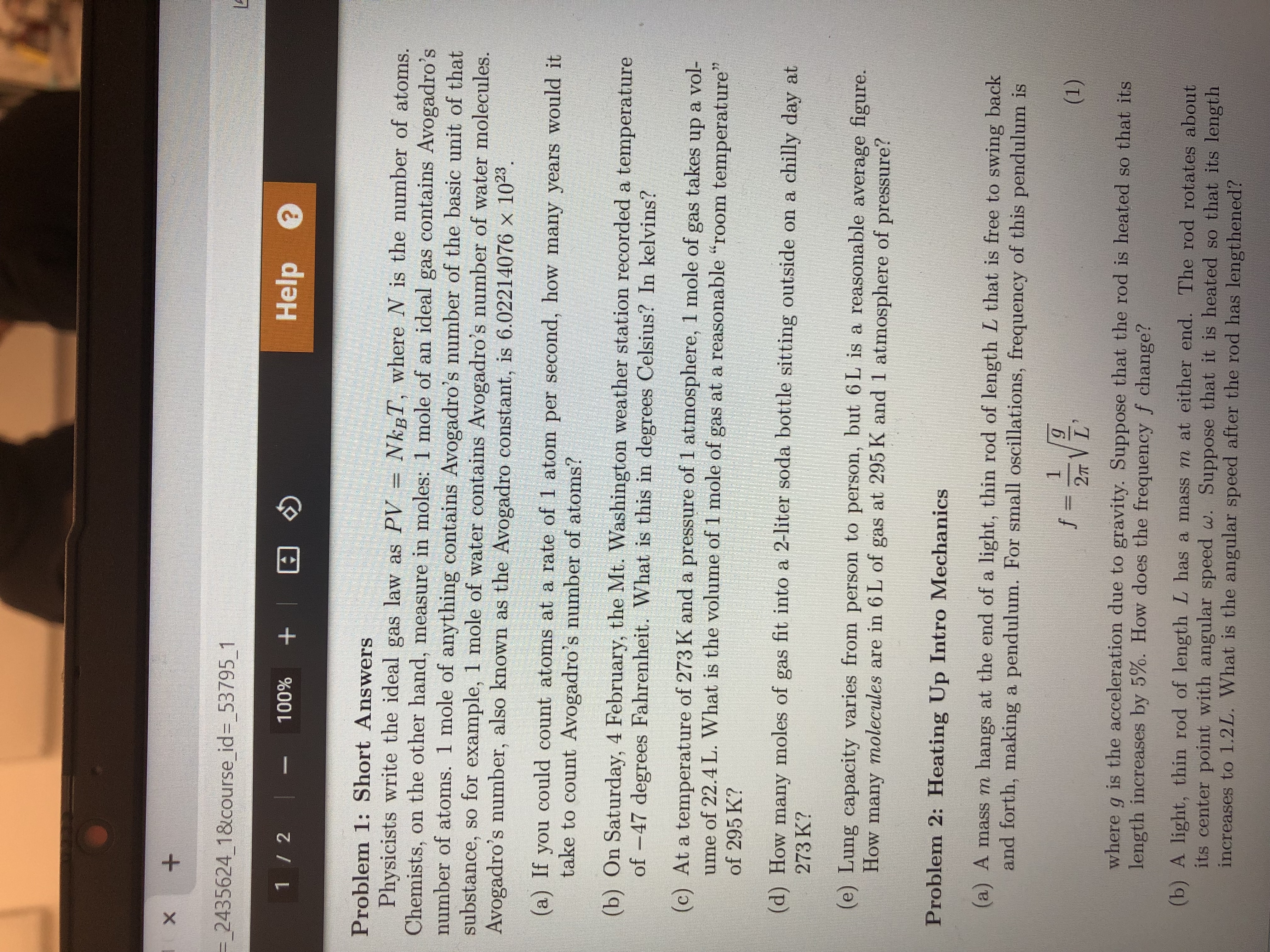 Can I get the solution for these thermodynamics problems?Recommended Text: Finn's Thermal
