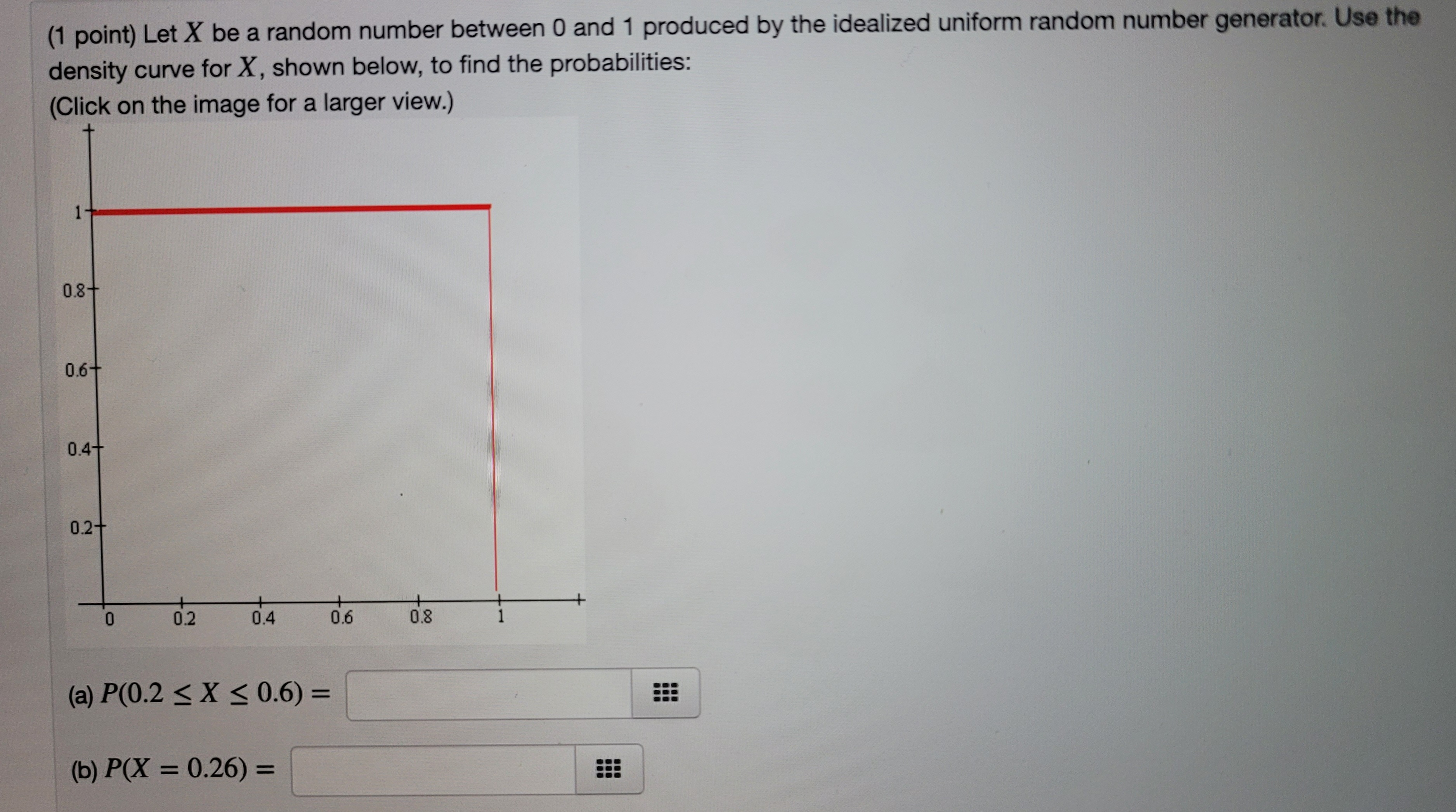 7 and 25. Draw a graph of the density function, and then