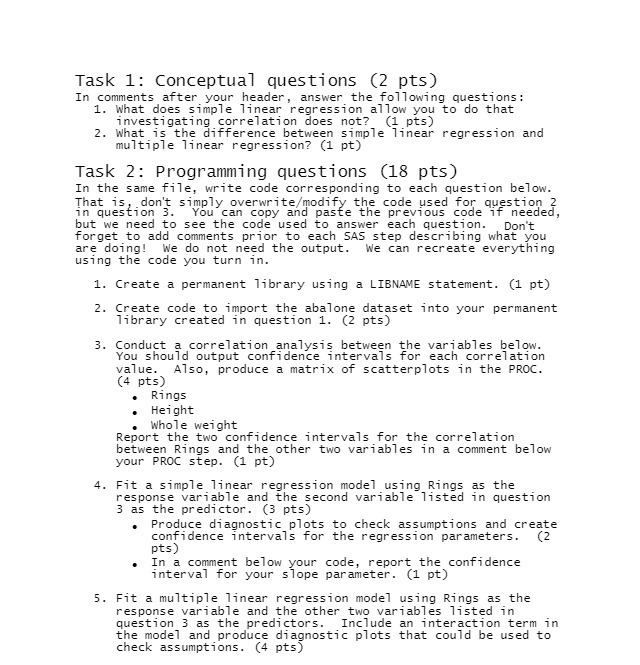  Task 1: Conceptual questions (2 pts) In comments after your header,