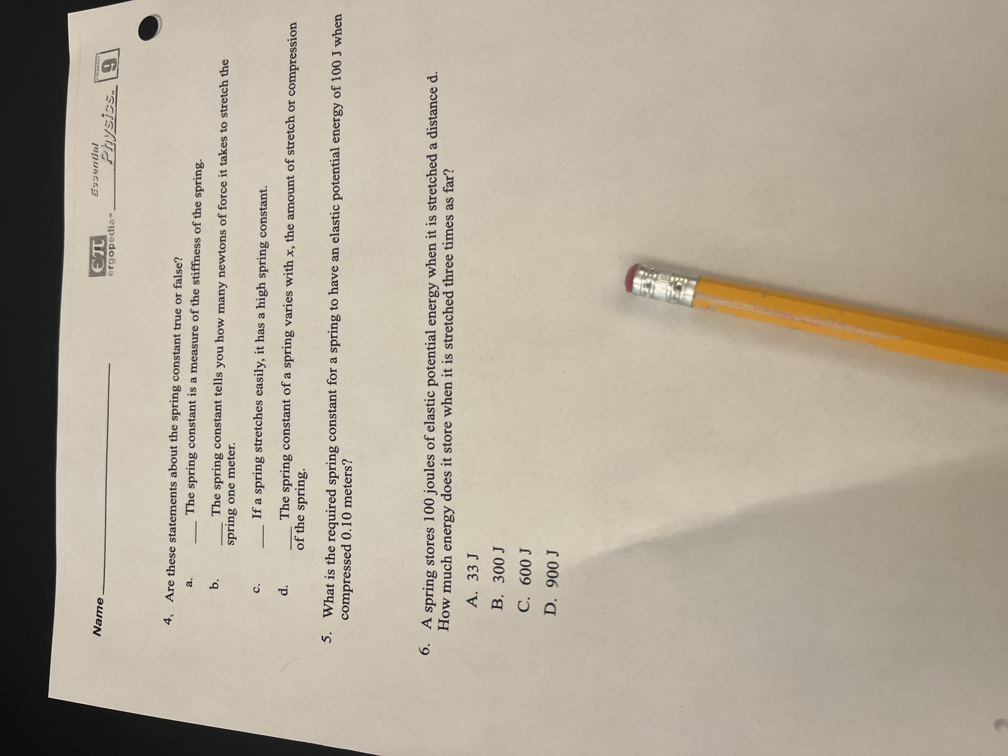 energy is energy that is stored in the deformation of matter, such