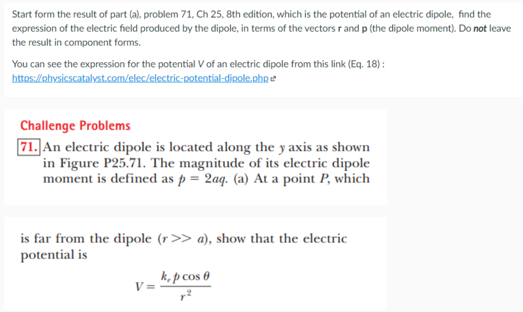 is the unit vector along the vector OR then electric potential of