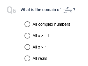 the numerator. O Numerator is of degree one greater than the denominator.Q3