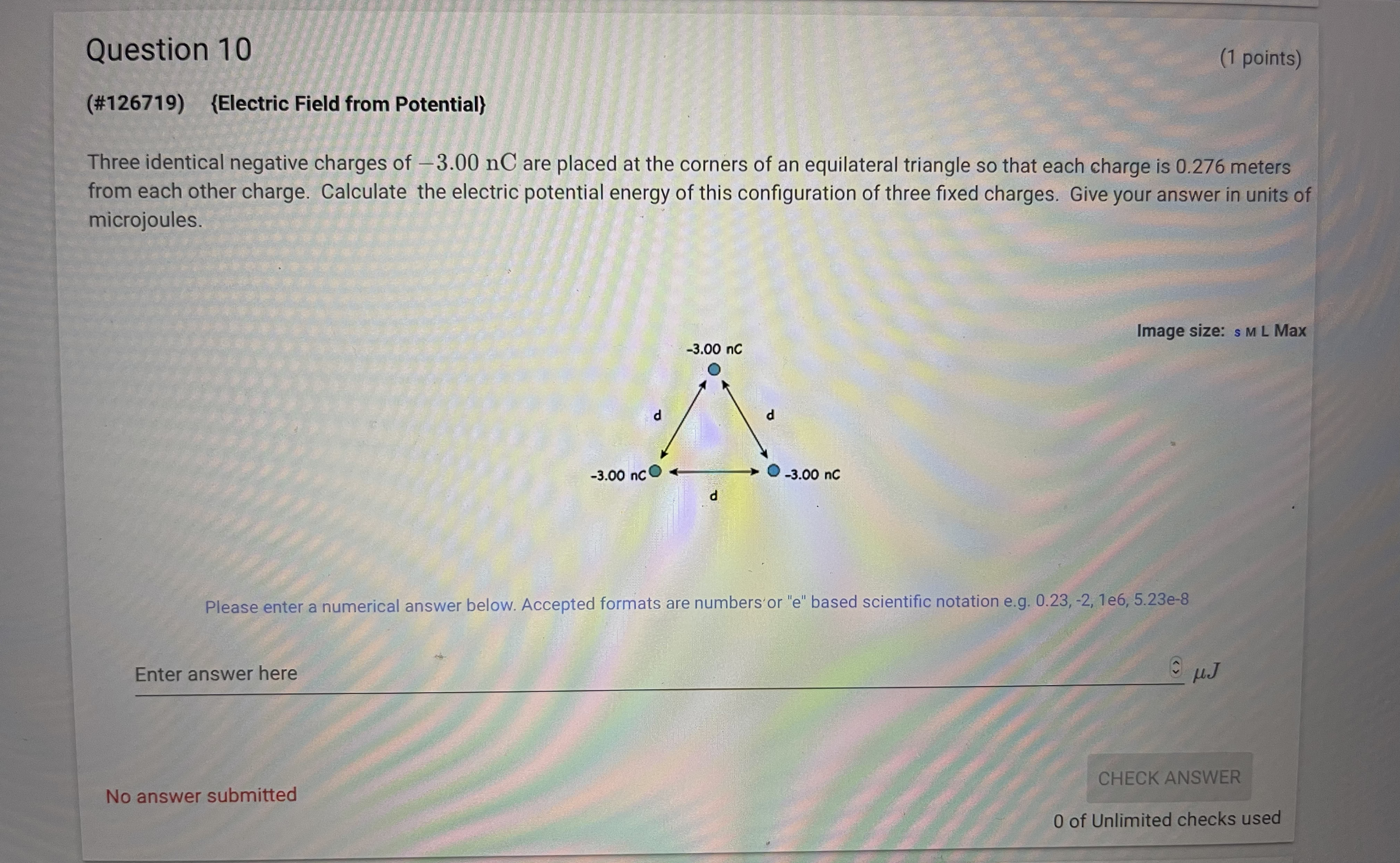 particles are located on the x-axis. The first particle is located at