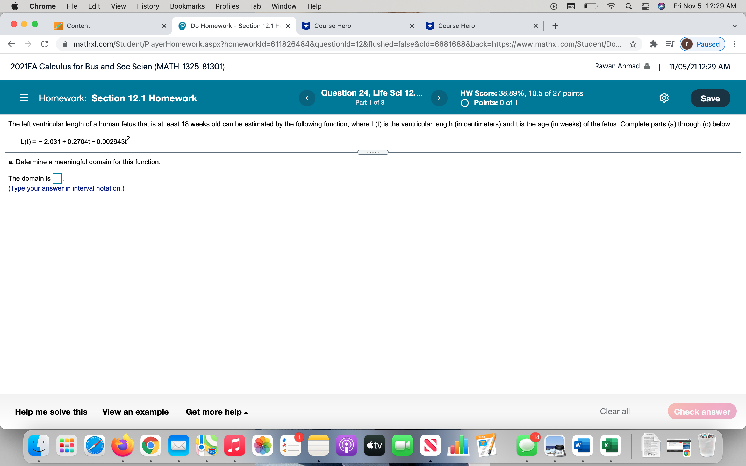 Homework 8Question 24 Chrome e File Edit View History Bookmarks Profiles Tab