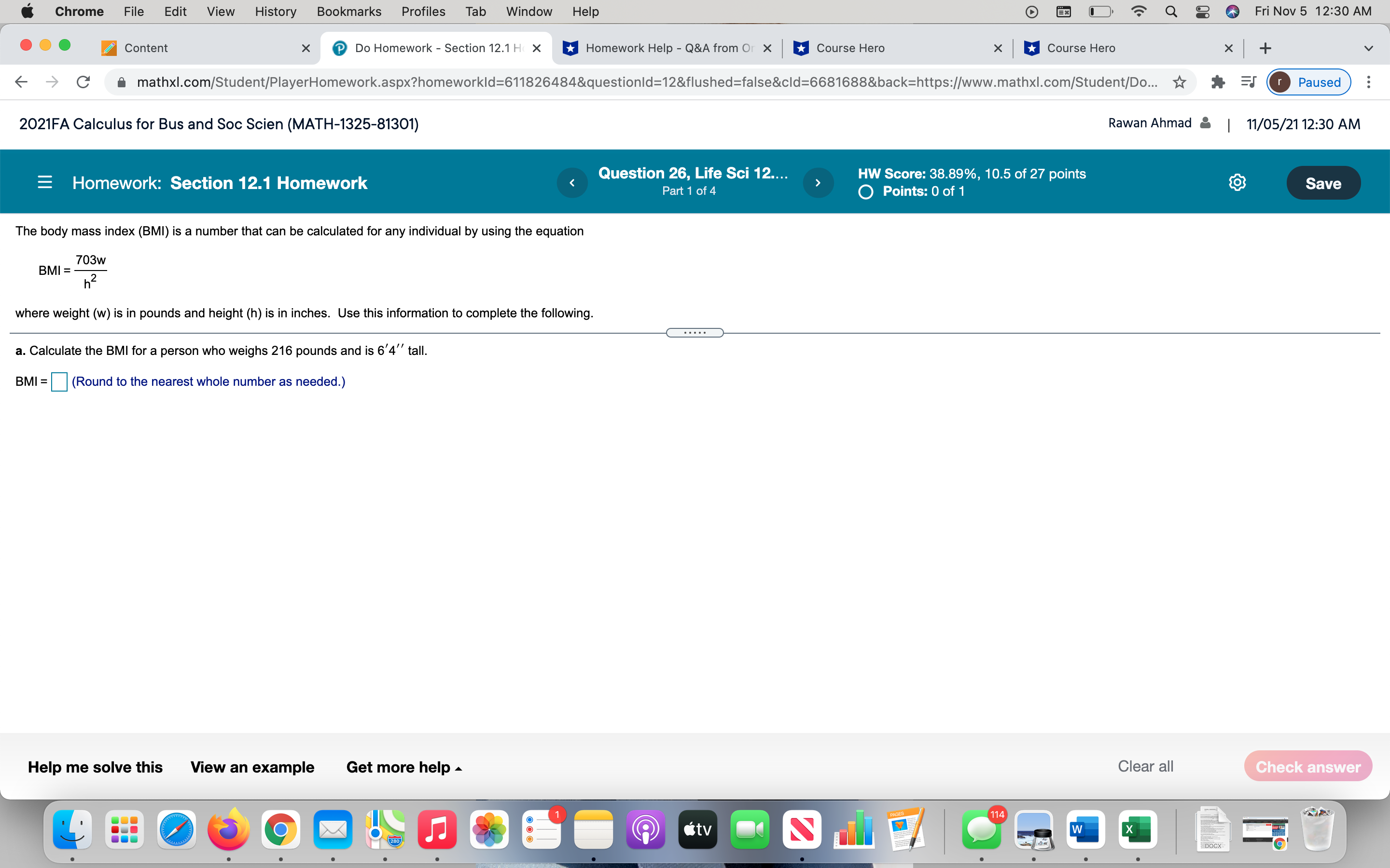 Content X Do Homework - Section 12.1 H( X Course Hero x