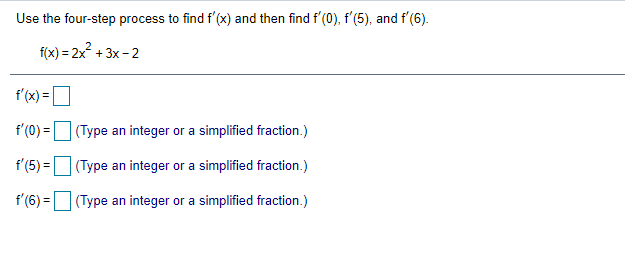 How do you solve the four-step process? Use the four-step process to