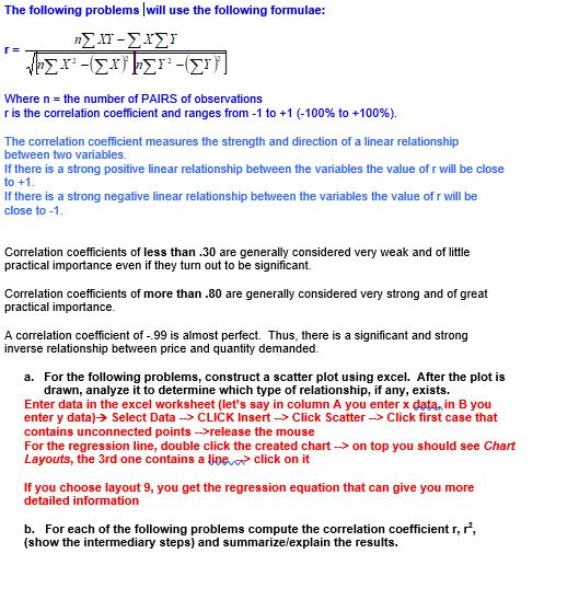X and the Final Grade, Yof seven students in the statistics class