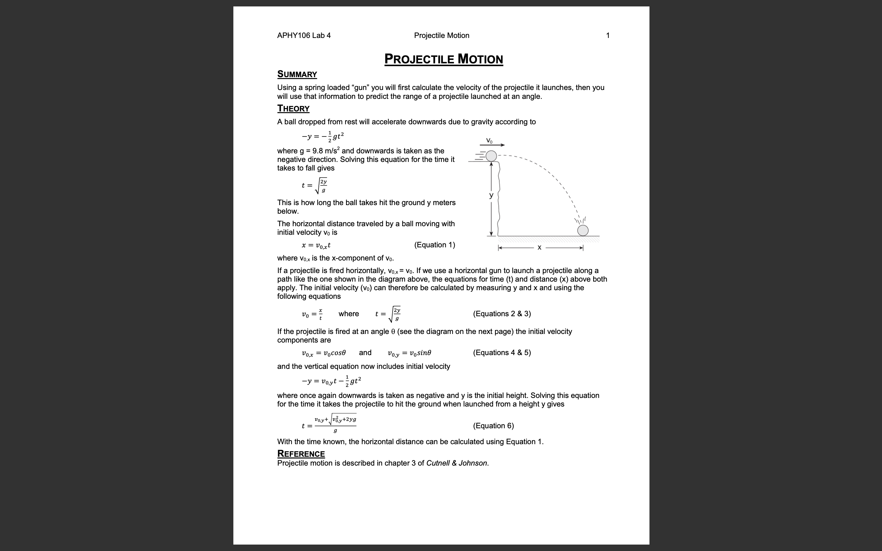 SPRING-LOADED GUN In this lab a spring-based 'gun' is used . to