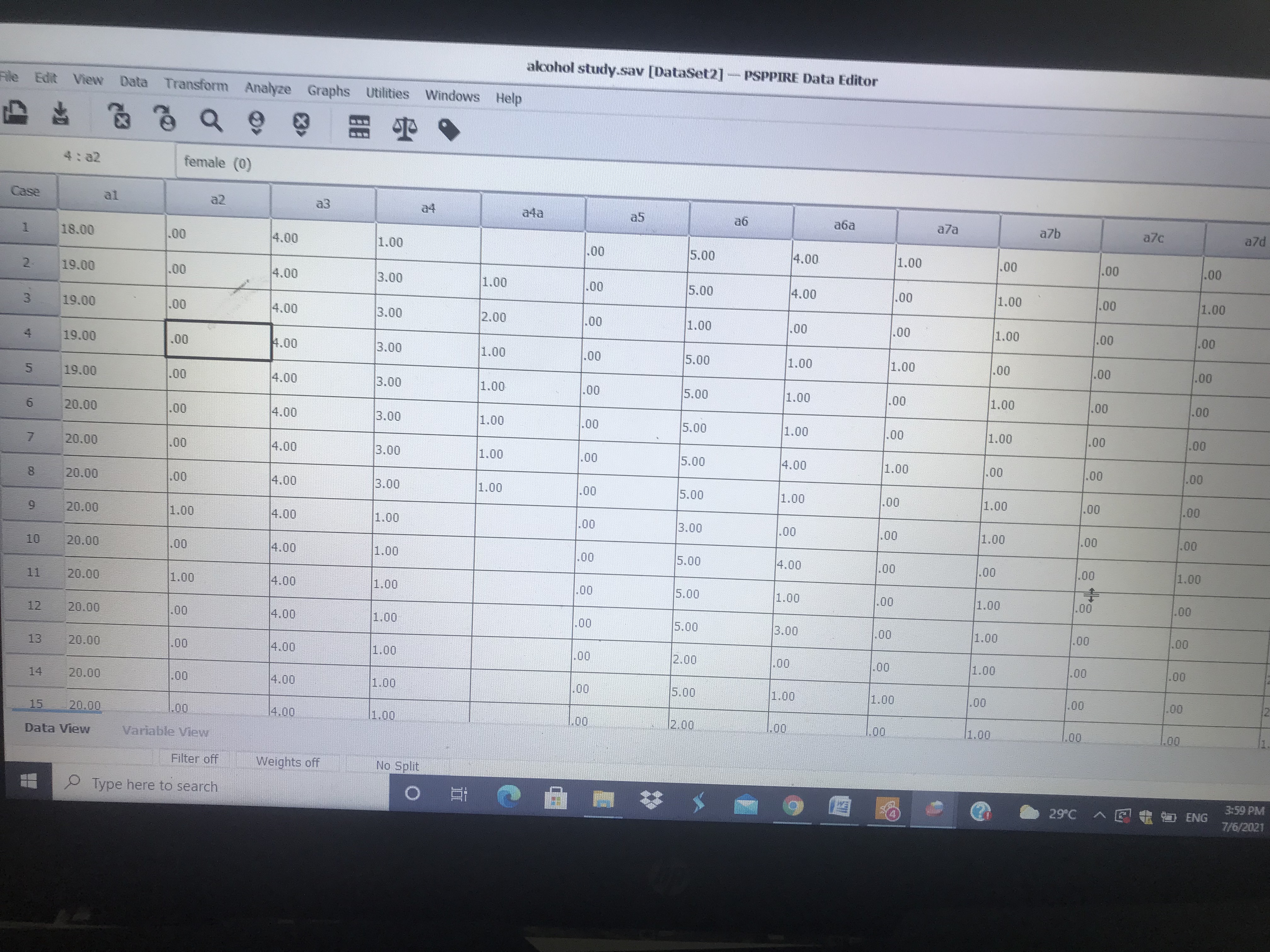 You will be using the following variables in this assignment. If