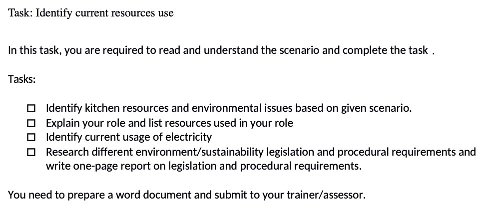  Task: Identify current resources use In this task, you are required