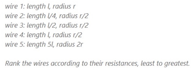 With solution please. I'll give you upvote after.Five cylindrical wires are made