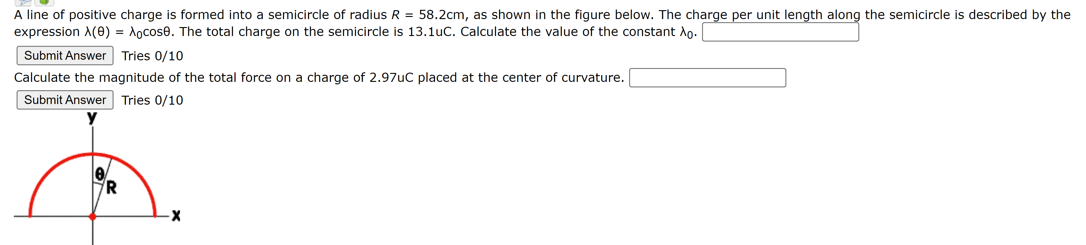 are uniformly distributed on the surface, calculate the value of the electric