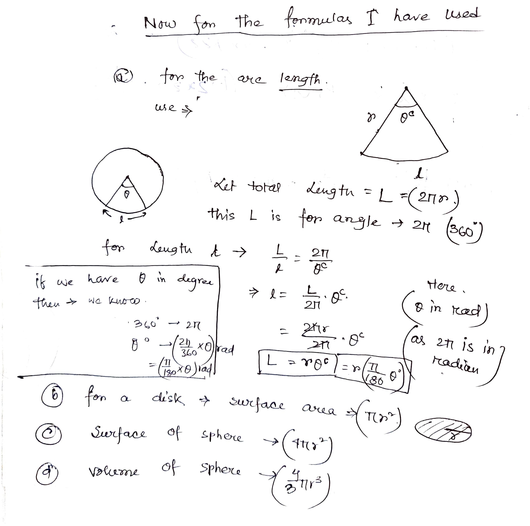 a circular arc of radius 7.00 cm, which subtends an angle of