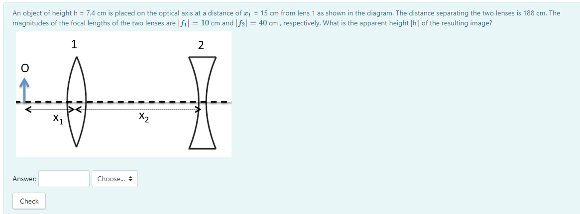 the mirror and the lens are then placed under water {n='l.33) and