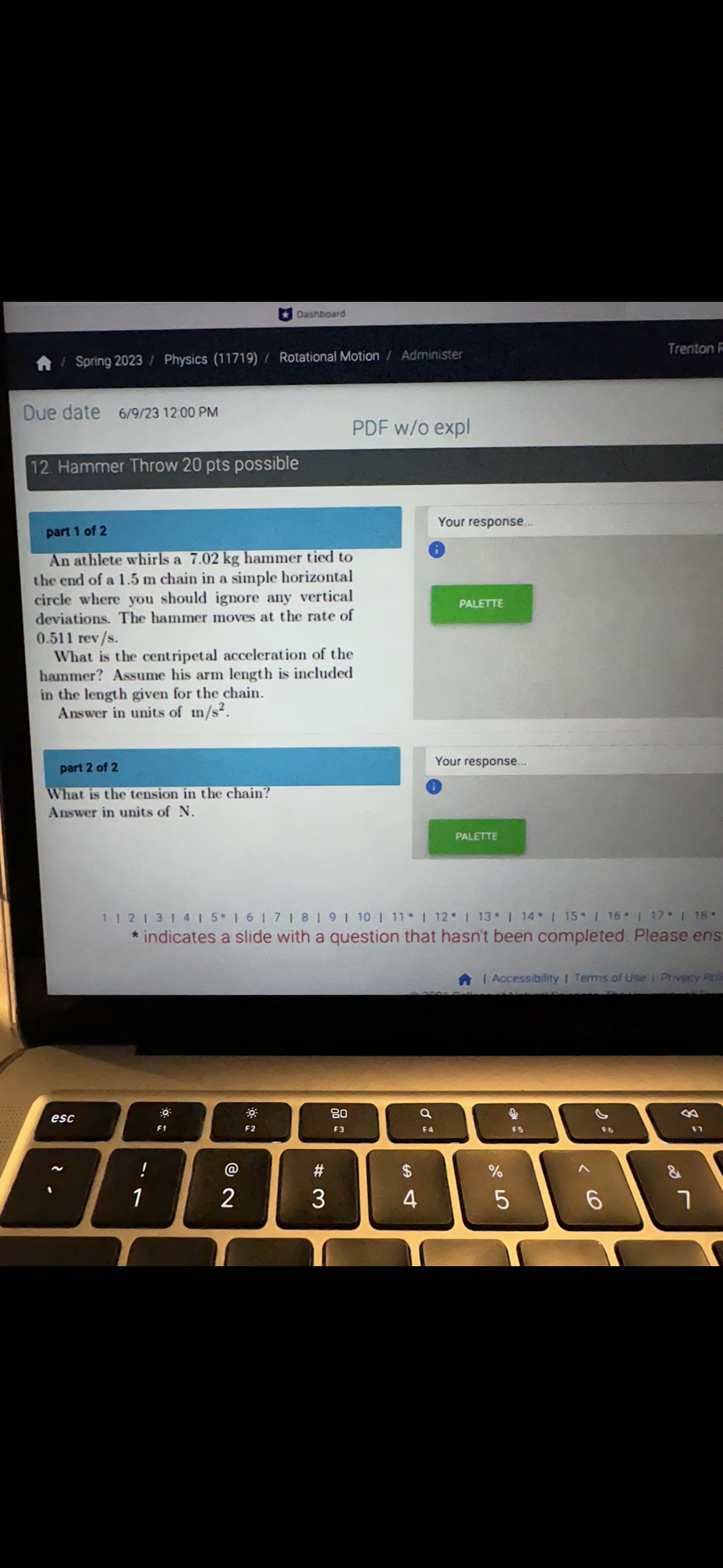 ANSWER QUESTIONS BELOWTo answer:First: Draw free-body-diagramSecond: Write out equations from Free-body-diagramThird: Set