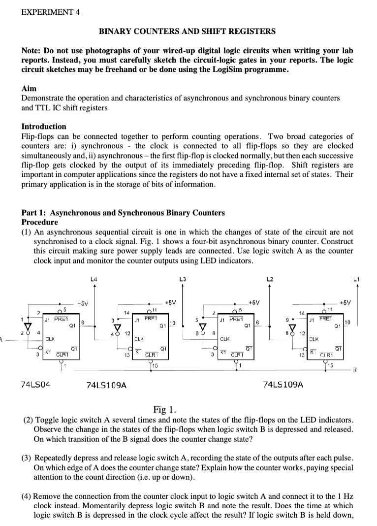 how the circuit may be modified to produce an up counter. Check