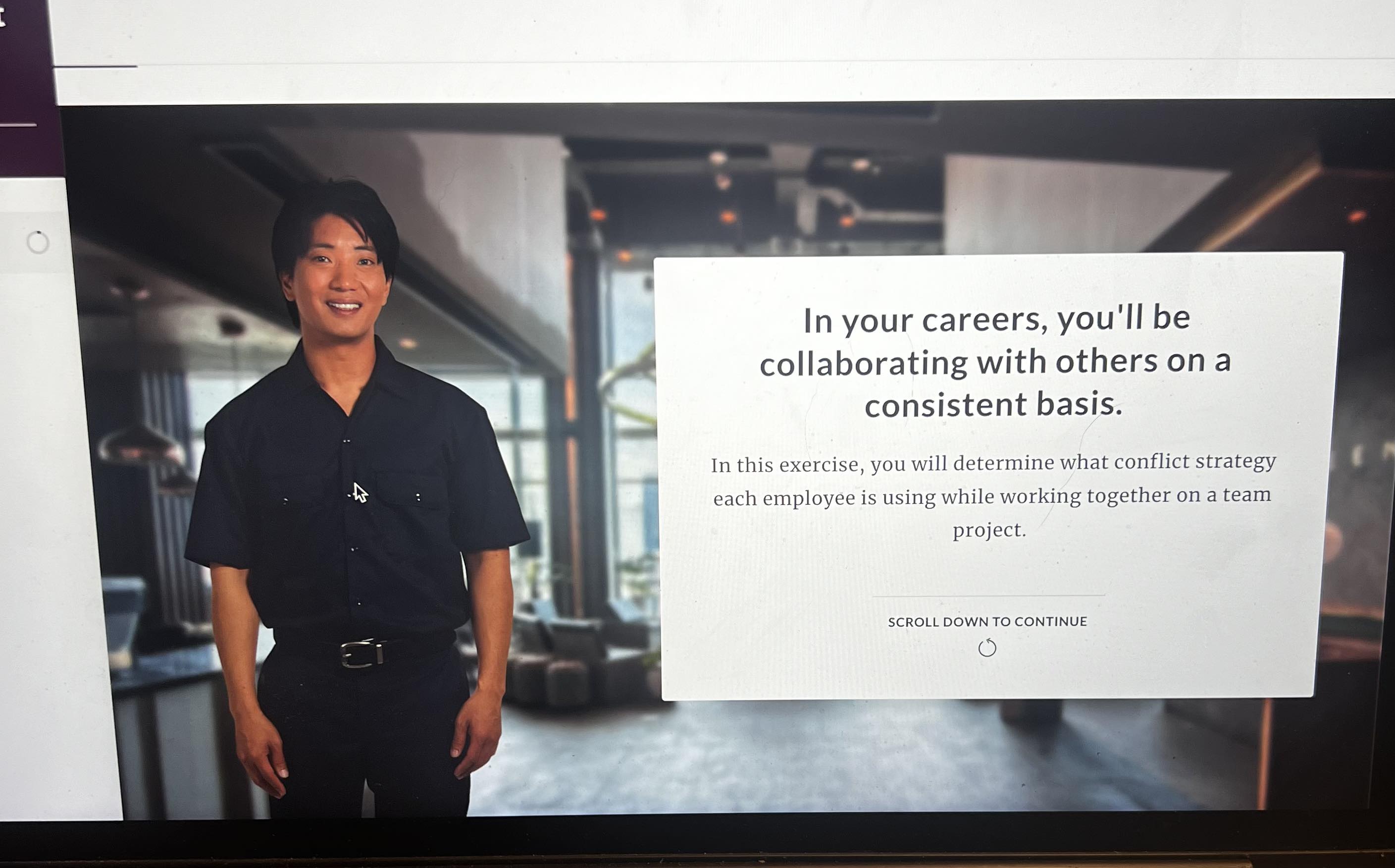 to New York City Our scenario takes place at an office building