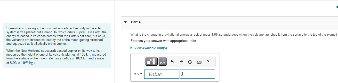  V Part A Somewhat surprisingly, the most volcanically active body in