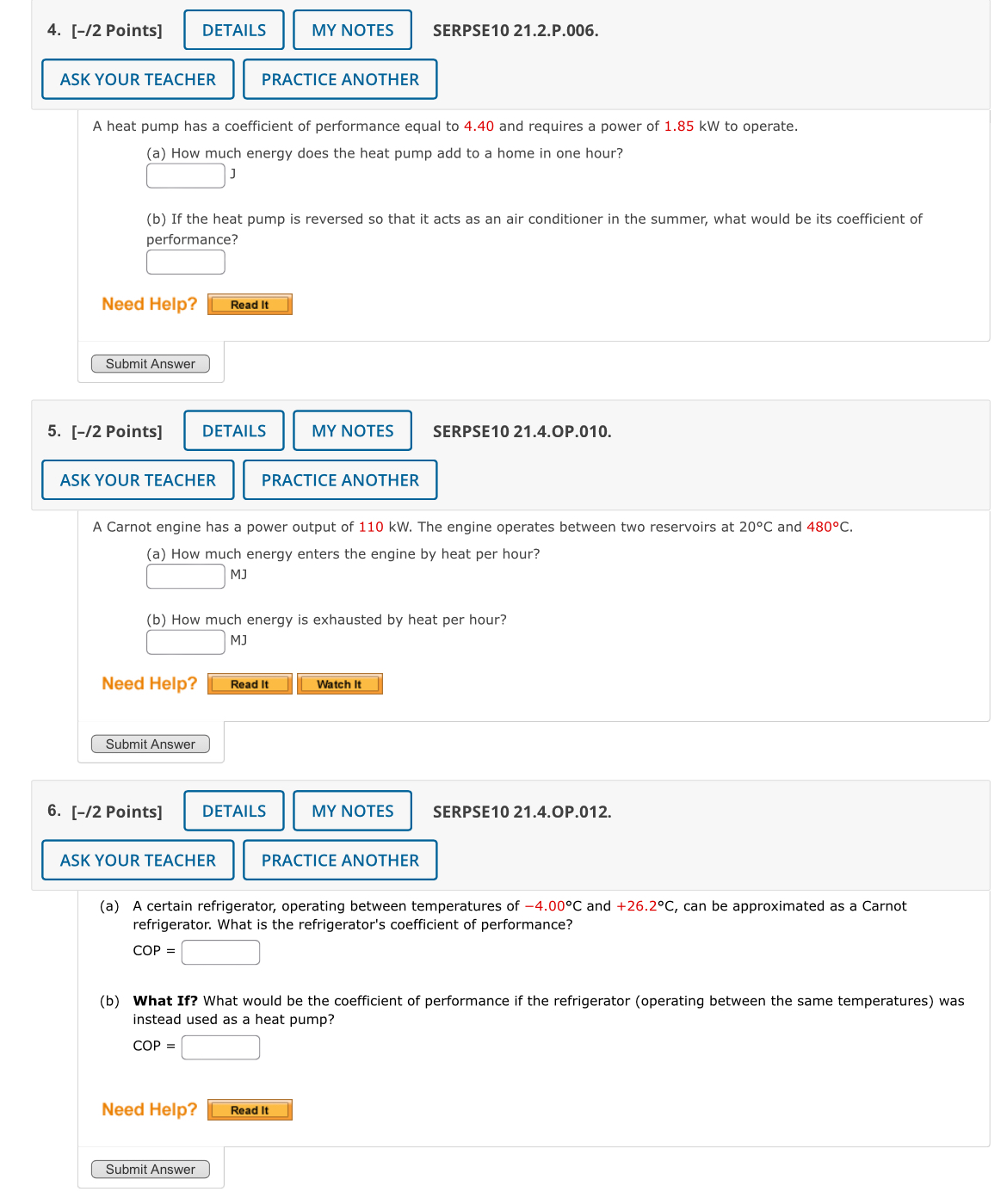  4. [-/2 Points] DETAILS MY NOTES SERPSE10 21.2.P.006. ASK YOUR TEACHER