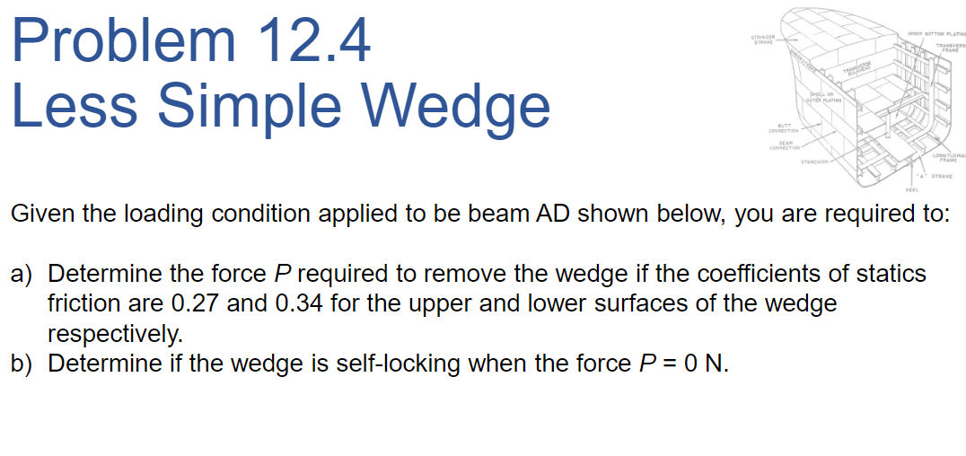  Problem 12.4 Less Simple Wedge Given the loading condition applied to