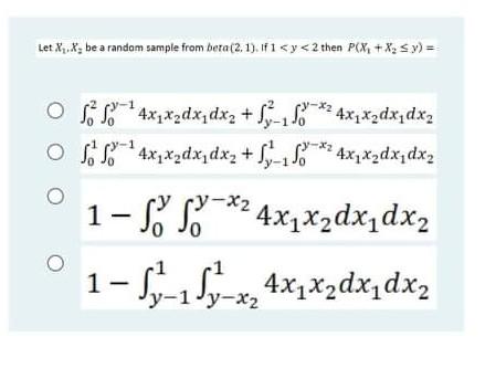 be a random sample from I j, I < y < 2
