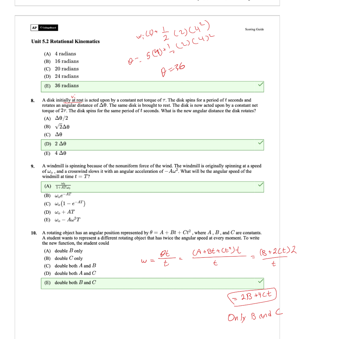 AP CollegeBlamed w : ( 1 ) + 1 2 (