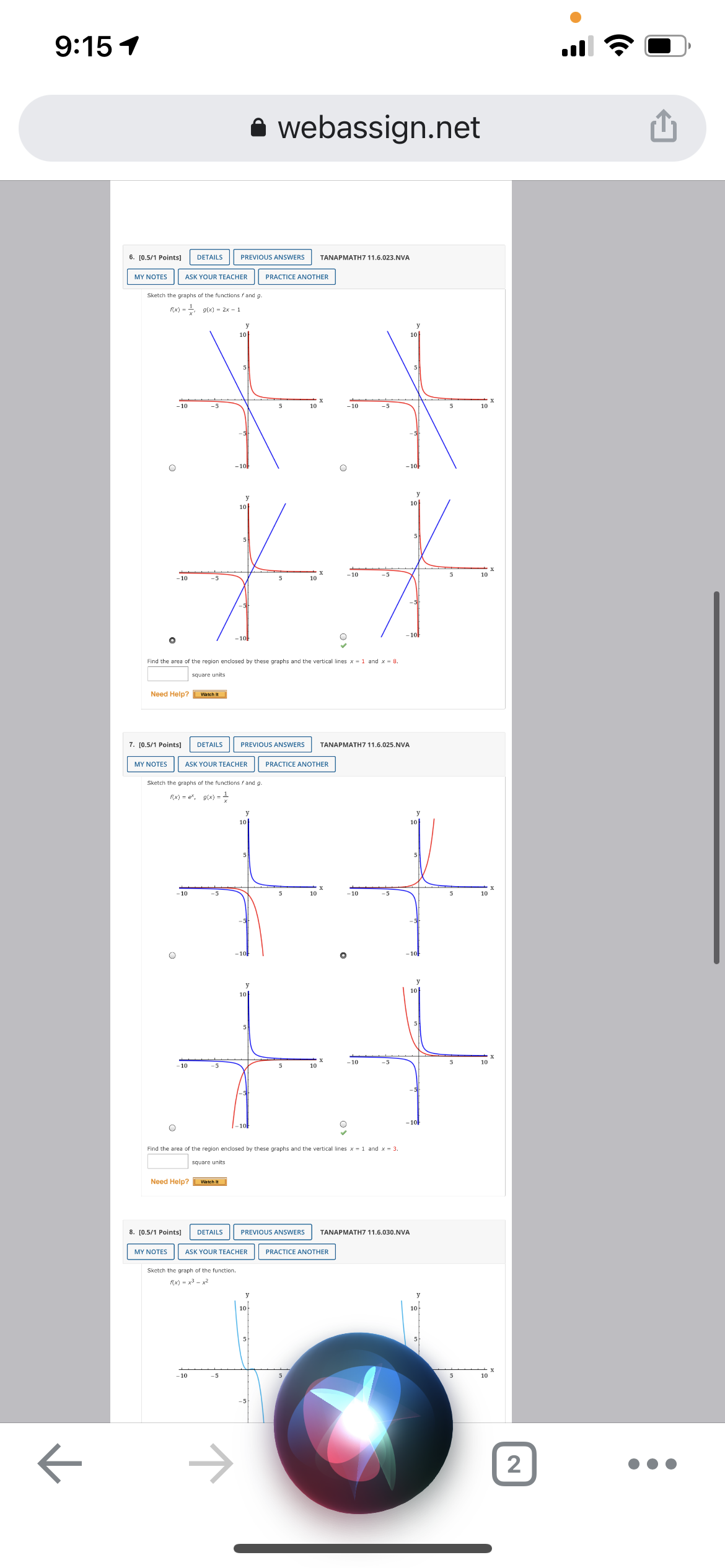 Points] DETAILS PREVIOUS ANSWERS TANAPMATH7 11.6.015.NVA MY NOTES ASK YOUR TEACHER PRACTICE