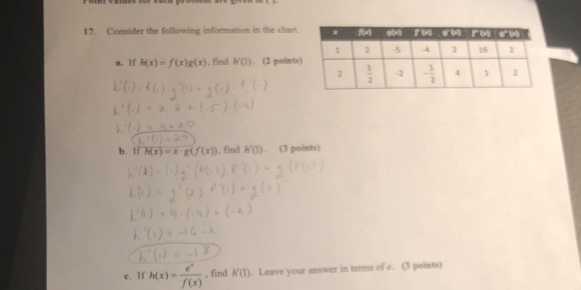 Can you solve question C. Please show work thanks. 17. Consider the