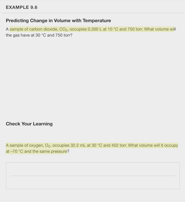 EXAMPLE 9.6 Predicting Change in l.lolun'ie with Temperature A sample of