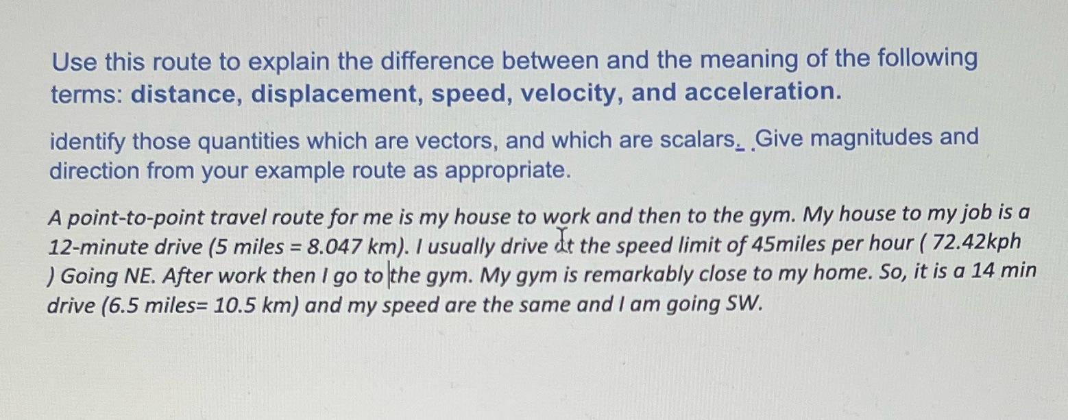 Please help Use this route to explain the difference between and the